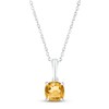 Thumbnail Image 1 of Citrine Birthstone Necklace 10K White Gold 18"