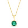 Thumbnail Image 1 of Lab-Created Emerald Birthstone Necklace 10K Yellow Gold 18&quot;