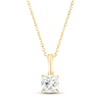 Thumbnail Image 1 of White Lab-Created Sapphire Birthstone Necklace 10K Yellow Gold 18&quot;