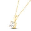 Thumbnail Image 2 of White Lab-Created Sapphire Birthstone Necklace 10K Yellow Gold 18&quot;