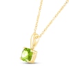 Thumbnail Image 2 of Peridot Birthstone Necklace 10K Yellow Gold 18&quot;
