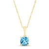 Thumbnail Image 0 of Swiss Blue Topaz Birthstone Necklace 10K Yellow Gold 18"