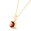 Thumbnail Image 2 of Garnet Birthstone Necklace 10K Yellow Gold 18&quot;