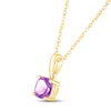 Thumbnail Image 1 of Amethyst Birthstone Necklace 10K Yellow Gold 18"