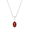 Thumbnail Image 1 of Garnet Birthstone Necklace Sterling Silver 18&quot;