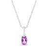 Thumbnail Image 1 of Amethyst Birthstone Necklace Sterling Silver 18&quot;