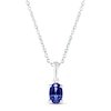 Thumbnail Image 1 of Blue Lab-Created Sapphire Birthstone Necklace Sterling Silver 18&quot;