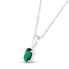 Thumbnail Image 1 of Lab-Created Emerald Birthstone Necklace Sterling Silver 18"