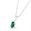Thumbnail Image 2 of Lab-Created Emerald Birthstone Necklace Sterling Silver 18&quot;