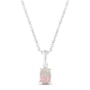 Thumbnail Image 0 of Lab-Created Opal Birthstone Necklace Sterling Silver 18"