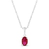 Thumbnail Image 1 of Lab-Created Ruby Birthstone Necklace Sterling Silver 18&quot;