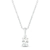 Thumbnail Image 1 of White Lab-Created Sapphire Birthstone Necklace Sterling Silver 18"