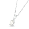 Thumbnail Image 2 of White Lab-Created Sapphire Birthstone Necklace Sterling Silver 18"