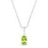 Thumbnail Image 1 of Peridot Birthstone Necklace Sterling Silver 18&quot;