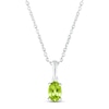 Thumbnail Image 0 of Peridot Birthstone Necklace Sterling Silver 18"