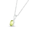 Thumbnail Image 1 of Peridot Birthstone Necklace Sterling Silver 18"