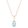 Thumbnail Image 1 of Aquamarine Birthstone Necklace 10K Rose Gold 18&quot;