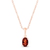 Thumbnail Image 1 of Garnet Birthstone Necklace 10K Rose Gold 18&quot;
