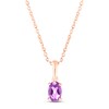 Thumbnail Image 0 of Amethyst Birthstone Necklace 10K Rose Gold 18"