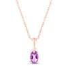 Thumbnail Image 1 of Amethyst Birthstone Necklace 10K Rose Gold 18&quot;