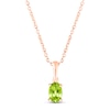 Thumbnail Image 0 of Peridot Birthstone Necklace 10K Rose Gold 18"
