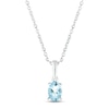 Thumbnail Image 1 of Aquamarine Birthstone Necklace 10K White Gold 18"