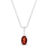 Thumbnail Image 1 of Garnet Birthstone Necklace 10K White Gold 18&quot;