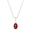 Thumbnail Image 0 of Garnet Birthstone Necklace 10K White Gold 18"