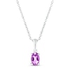 Thumbnail Image 1 of Amethyst Birthstone Necklace 10K White Gold 18"