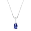 Thumbnail Image 1 of Blue Lab-Created Sapphire Birthstone Necklace 10K White Gold 18"