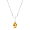 Thumbnail Image 1 of Citrine Birthstone Necklace 10K White Gold 18&quot;