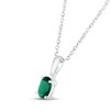 Thumbnail Image 1 of Lab-Created Emerald Birthstone Necklace 10K White Gold 18"