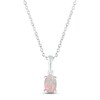 Thumbnail Image 1 of Lab-Created Opal Birthstone Necklace 10K White Gold 18&quot;