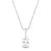 Thumbnail Image 1 of White Lab-Created Sapphire Birthstone Necklace 10K White Gold 18&quot;