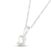 Thumbnail Image 2 of White Lab-Created Sapphire Birthstone Necklace 10K White Gold 18&quot;