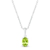Thumbnail Image 1 of Peridot Birthstone Necklace 10K White Gold 18&quot;