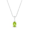 Thumbnail Image 0 of Peridot Birthstone Necklace 10K White Gold 18"