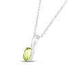 Thumbnail Image 1 of Peridot Birthstone Necklace 10K White Gold 18"