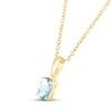 Thumbnail Image 1 of Aquamarine Birthstone Necklace 10K Yellow Gold 18"