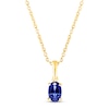 Thumbnail Image 0 of Blue Lab-Created Sapphire Birthstone Necklace 10K Yellow Gold 18"
