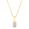 Thumbnail Image 0 of Lab-Created Opal Birthstone Necklace 10K Yellow Gold 18"
