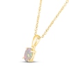 Thumbnail Image 1 of Lab-Created Opal Birthstone Necklace 10K Yellow Gold 18"