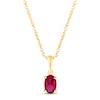 Thumbnail Image 0 of Lab-Created Ruby Birthstone Necklace 10K Yellow Gold 18"