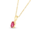 Thumbnail Image 1 of Lab-Created Ruby Birthstone Necklace 10K Yellow Gold 18"