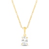 Thumbnail Image 1 of White Lab-Created Sapphire Birthstone Necklace 10K Yellow Gold 18"