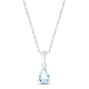 Thumbnail Image 0 of Aquamarine Birthstone Necklace Sterling Silver 18"