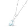 Thumbnail Image 1 of Aquamarine Birthstone Necklace Sterling Silver 18"