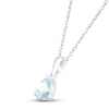 Thumbnail Image 2 of Aquamarine Birthstone Necklace Sterling Silver 18&quot;