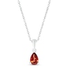 Thumbnail Image 1 of Garnet Birthstone Necklace Sterling Silver 18"