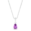Thumbnail Image 0 of Amethyst Birthstone Necklace Sterling Silver 18"